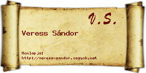 Veress Sándor névjegykártya